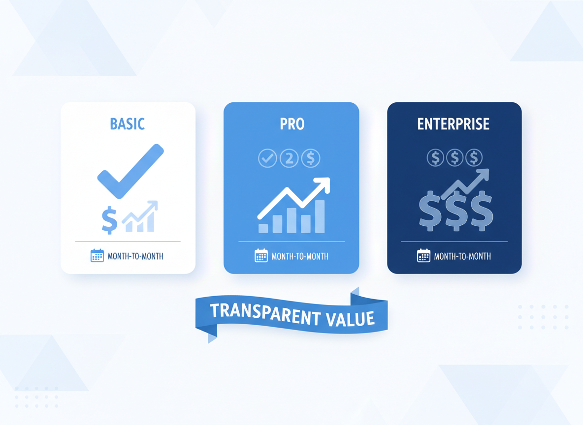 Ilustração de níveis de preços transparentes